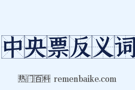 中央票反义词是什么意思的图片